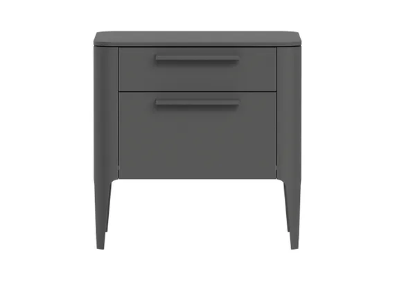 Тумба прикроватная Type 2 ящика ширина 50 см (темно-серый)