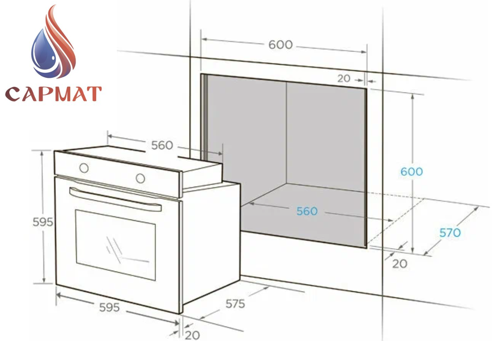 Электрический духовой шкаф MIDEA MO78101CGB
