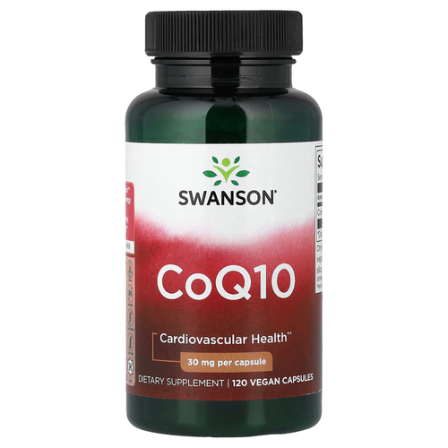 Swanson Vitamins, коэнзимQ10, 30 мг, 120 веганских капсул