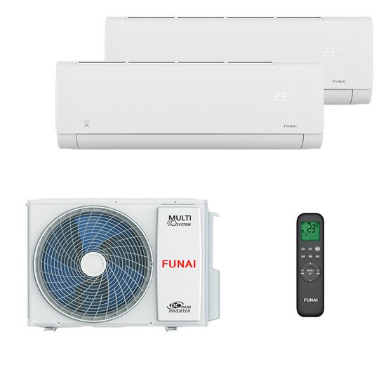 Мультисплит система на 2 комнаты Funai RAM-I-SG25HP.W03/S x 2 / RAM-I-2OK40HP.01/U