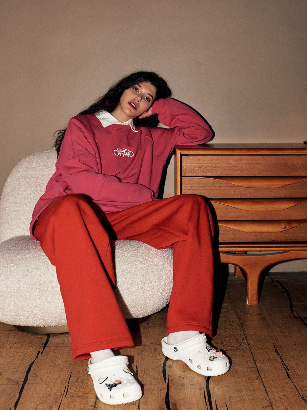 Wide Sweatpants Mars Red