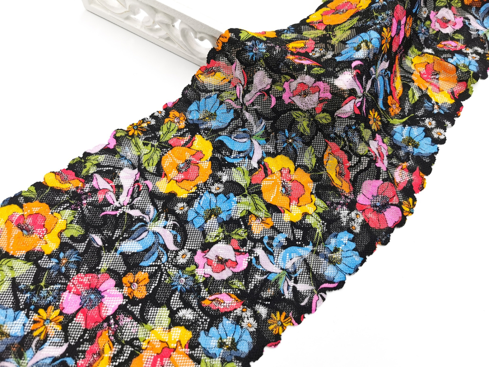 Эластичное кружево, мультиколор, 19 см, (Арт: EK-2771), м