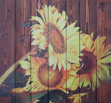 Панно из дерева Sunflowers