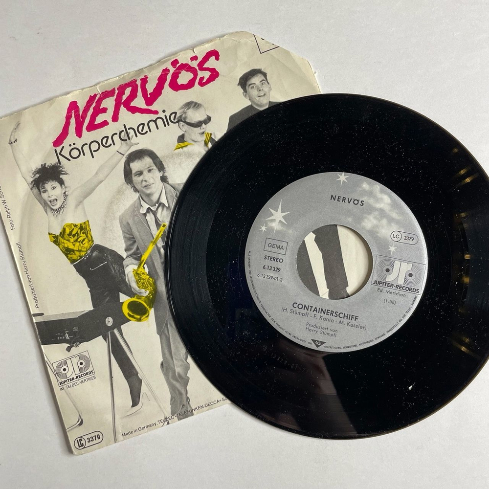 Винтажная виниловая пластинка LP Nervos Korperchemie, Containerschiff (Germany 1982) 7 дюймов, 45 RPM, Single