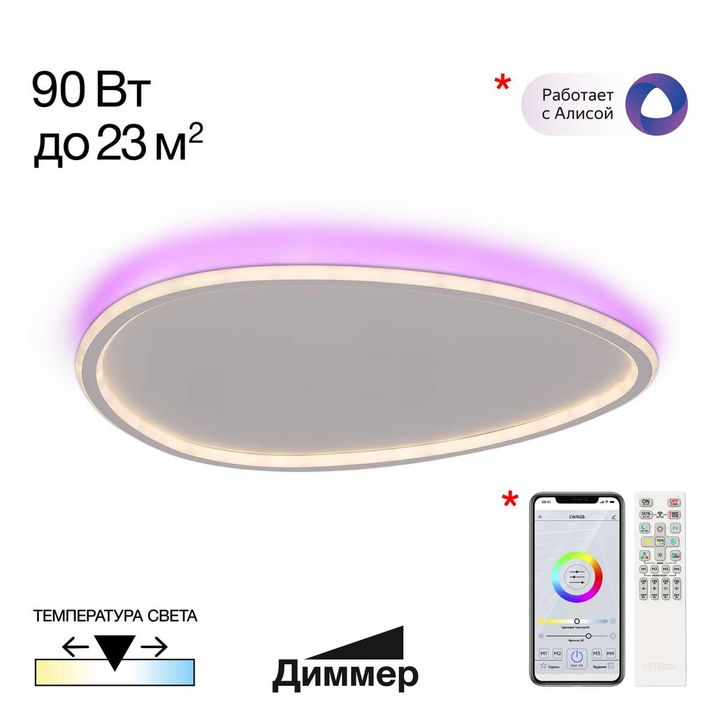 Потолочный светодиодный светильник Citilux Trio CL215B260E