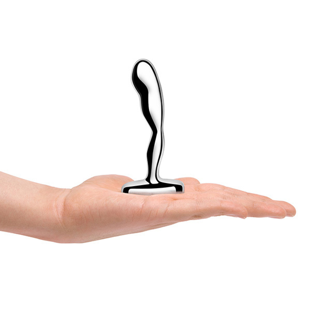 Стальной анальный стимулятор простаты 11,5см b-Vibe Stainless Steel Prostate Plug BV-053