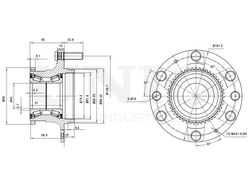 Ступица передняя (с ABS) UNIO HUB-20132