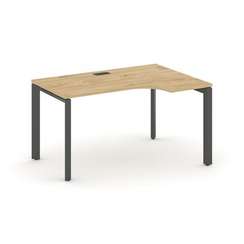 Style Project Стол рабочий эргономичный SN-59P.SPA-011(R) Тиквуд Светлый/Металл Антрацит/Черный Загл