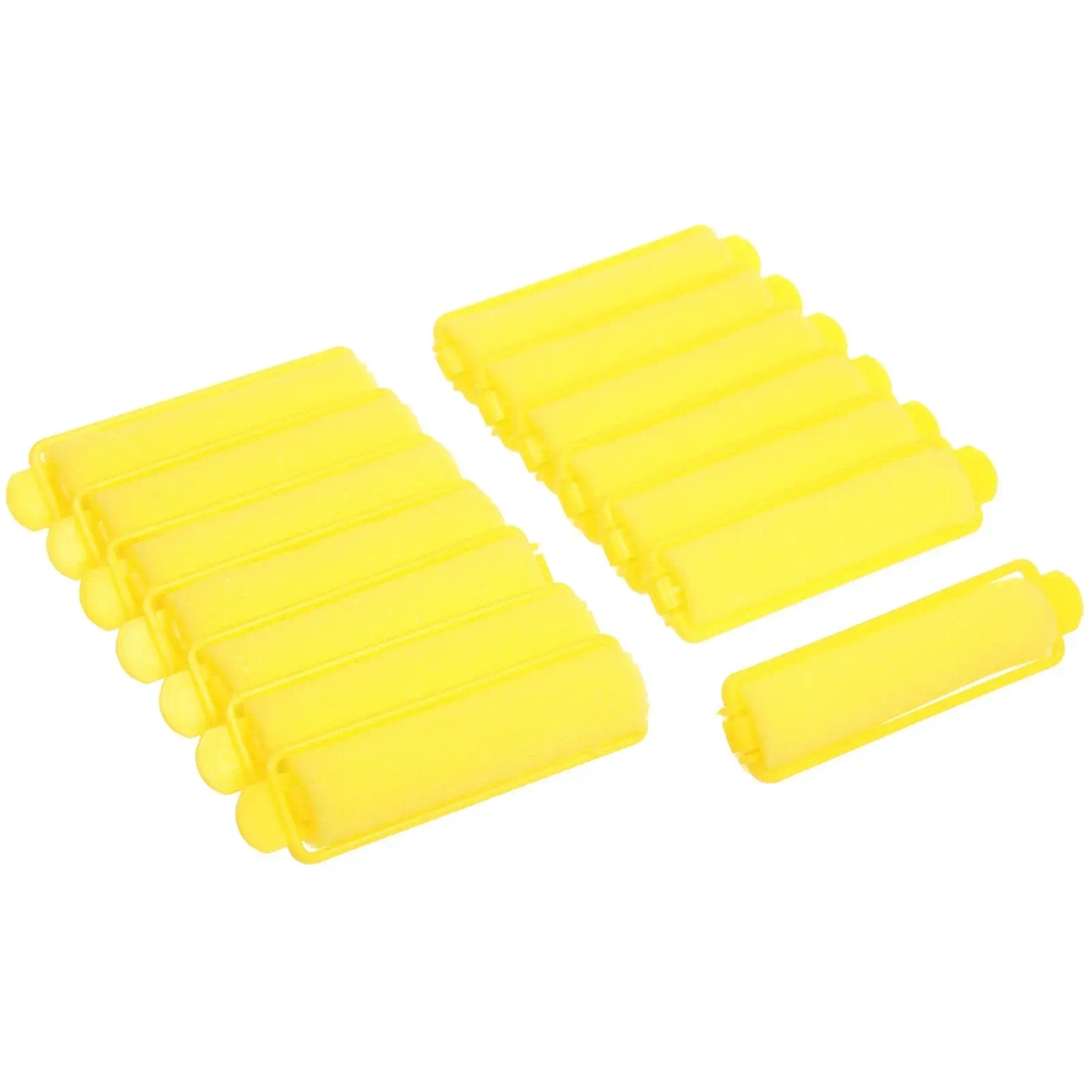 Бигуди поролоновые с зажимом 14шт,цвет желтый, d=15мм