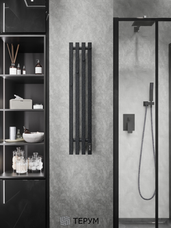 Полотенцесушитель Marco 4 PRO 90x18 черная кожа