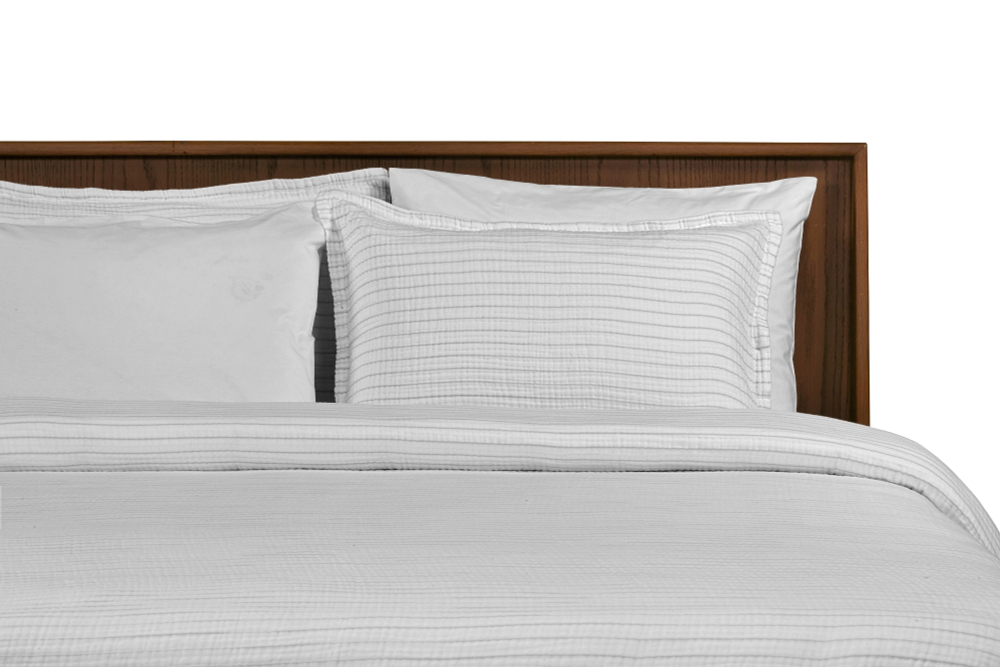 Пододеяльник 200x220 L'appartement Gauze Srtiped white-gray бело-серый