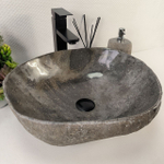 Раковина из речного камня RS-65143 46*40*15 0861