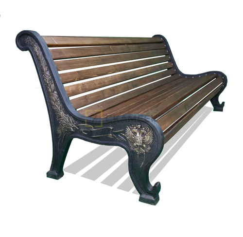 Скамейка чугунная «Патриот» (3,0 м термоясень)