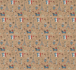 Упаковочная бумага, Крафт 70гр (0,7*10 м) Экошик, Французские мотивы, 1 шт.