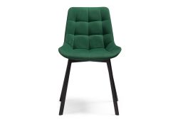 Стул на металлокаркасе Челси черный / зеленый
