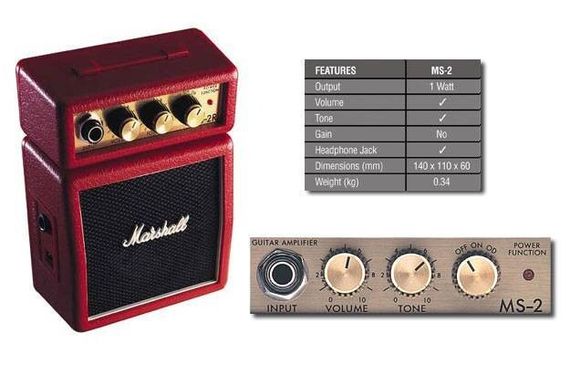 MARSHALL MS-2R MICRO AMP (RED)
