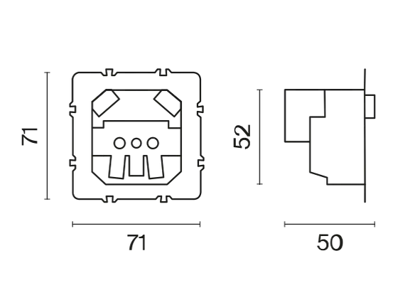 Механизм розетки с заземлением и защитными шторками 16А, с USB A+C, S70 vls0405m