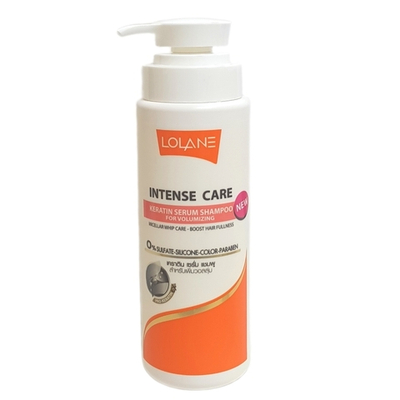 Шампунь бессульфатный мицеллярный LOLANE с кератином для объема волос 400 мл.