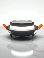 Встраиваемый, точечный потолочный светильник круг 2013 New Light GX53, черный металл, комплект 5шт
