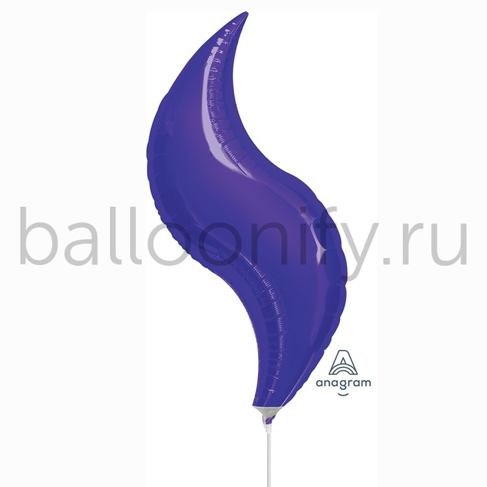 Фольгированная фигура, Зигзаг 10"/25CM W X 28"/71CM H Металлик Purple