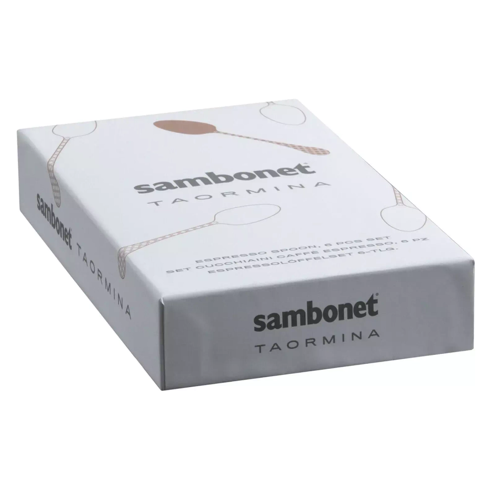 Sambonet - Набор из 6 ложек для эспрессо Taormina PVD 2чёрный / артикул   52766KA7  / GTIN 8014808477973