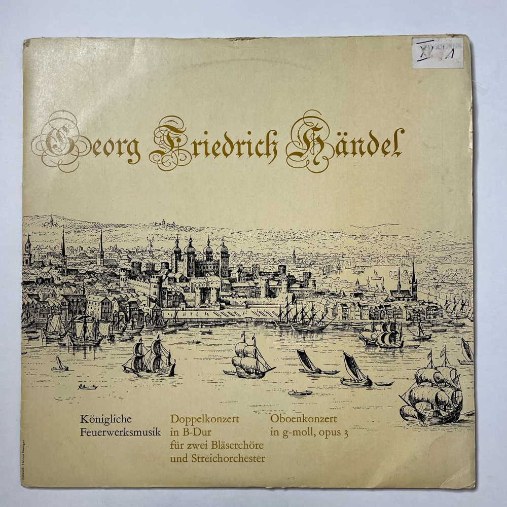 Винтажная виниловая пластинка LP G. F. Handel Гендель, Jean Francois Paillard Konigliche Feuerwerksmusik (Germany 1963)