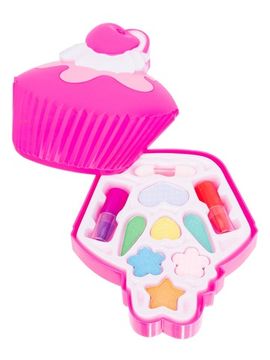 Набор косметики для девочки "Girl's Club" в наборе: тени 7 цветов: роз., оранж, голуб., желт., зелен., сирен., изумр.; помада красн., фиолет.