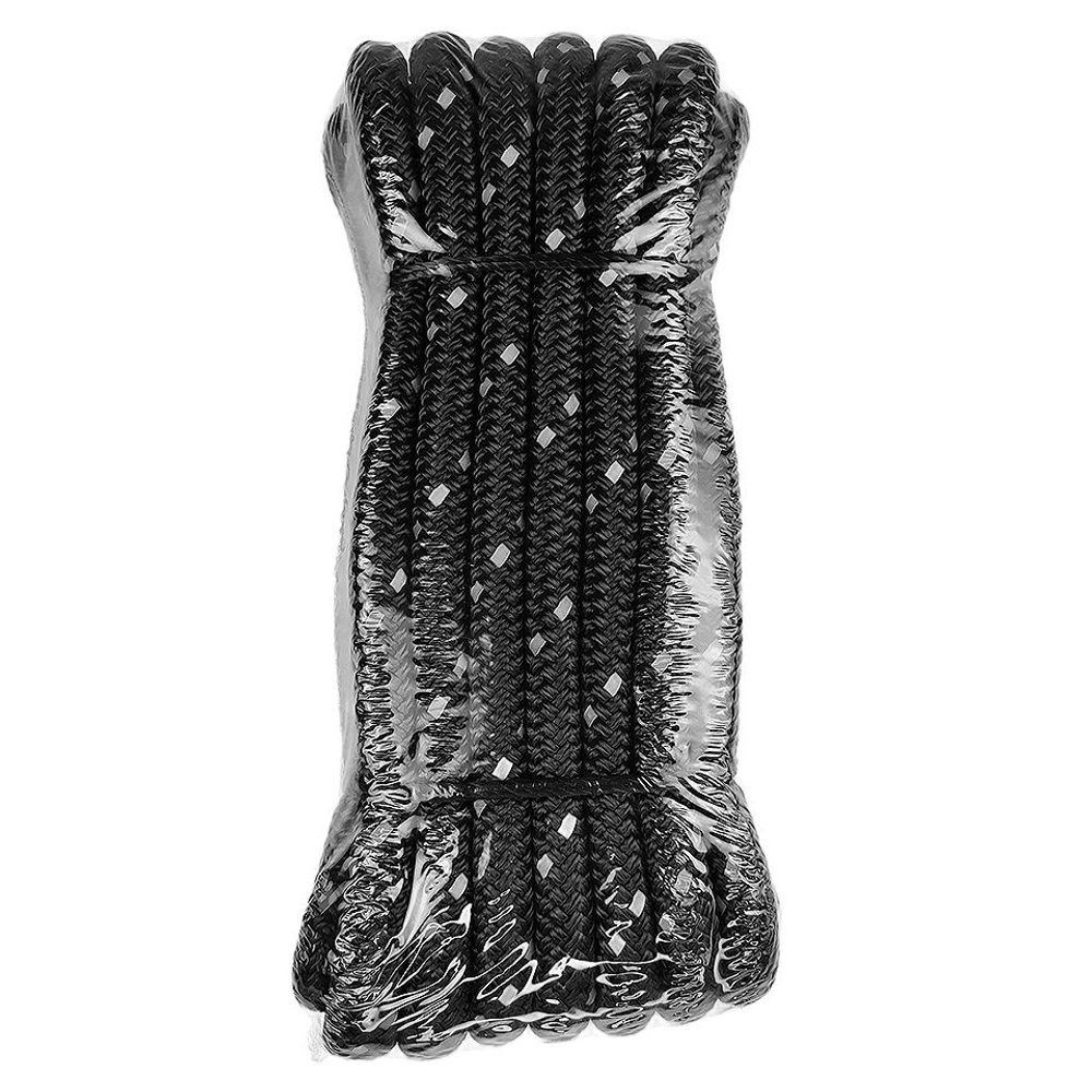Швартовный конец из нейлона, светоотражающий, 12,7 мм х 6 м, черный (10269126)