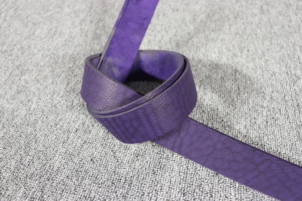 Ременная заготовка Фиолет с лицевой отделкой + плита Буйвол