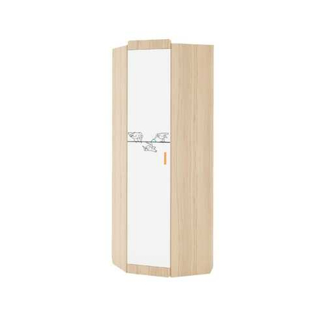 Шкаф угловой Кот №3  700*700 Туя светлая,Белый