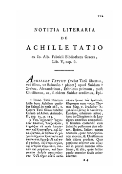 Scriptores erotici Graeci. Volume 1 | Achilles Tatius