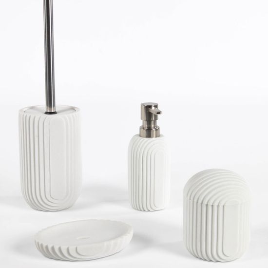 Мыльница из белого искусственного камня Ateneas