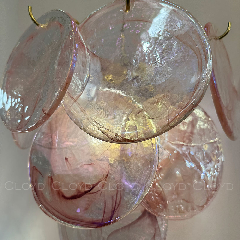 Бра Cloyd LINZE-B W2 / выс. 32 см - латунь - розов.стекло (арт.20481)