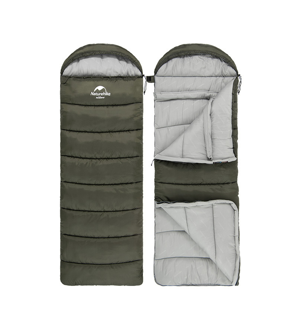 Мешок спальный Naturehike U350S, (190х30)х75 см, (правый) (ТК: -3°C), темно-зеленый