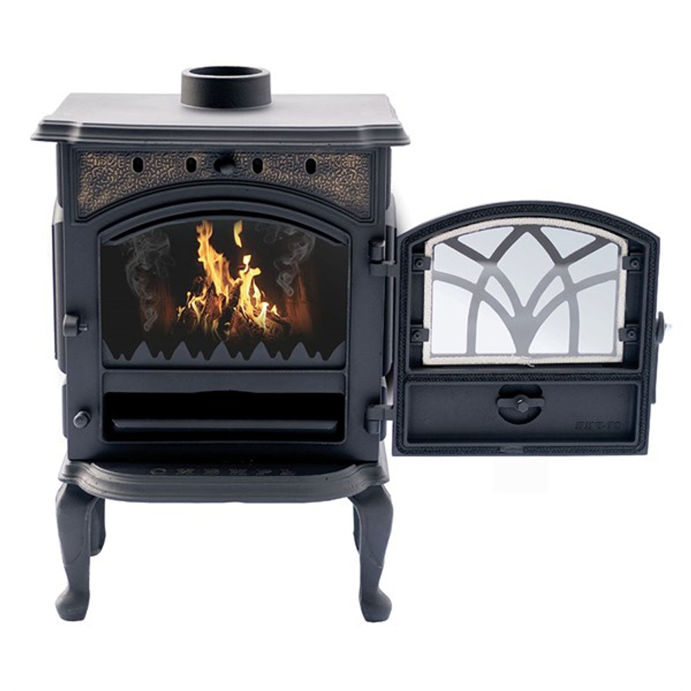 Печь-камин чугунная "Сибирь" 7 кВт