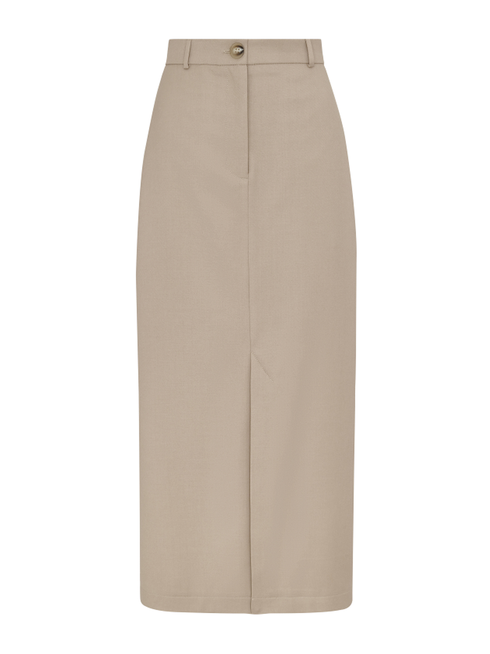 Юбка миди прямого кроя бежевая