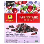 Sun-Maid, Farmstanding Reserve™, сушеные ягоды, 5 пакетиков по 23 г (0,8 унции)