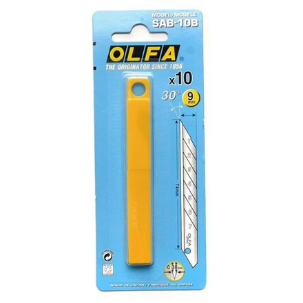 Лезвие сменные, OLFA сегментированное для графических работ 9мм.