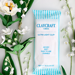 Полимерная самоотвердевающая зефирная глина для лепки Ultra Light Clay (Белая, 75 гр, Япония) Ультра