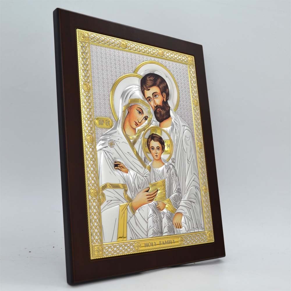 Святое Семейство. Икона в серебре.