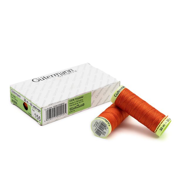 Нитки отделочные Gutermann Top Stitch 30 (30 метров), 5 кат. | 155 яркий апельсин