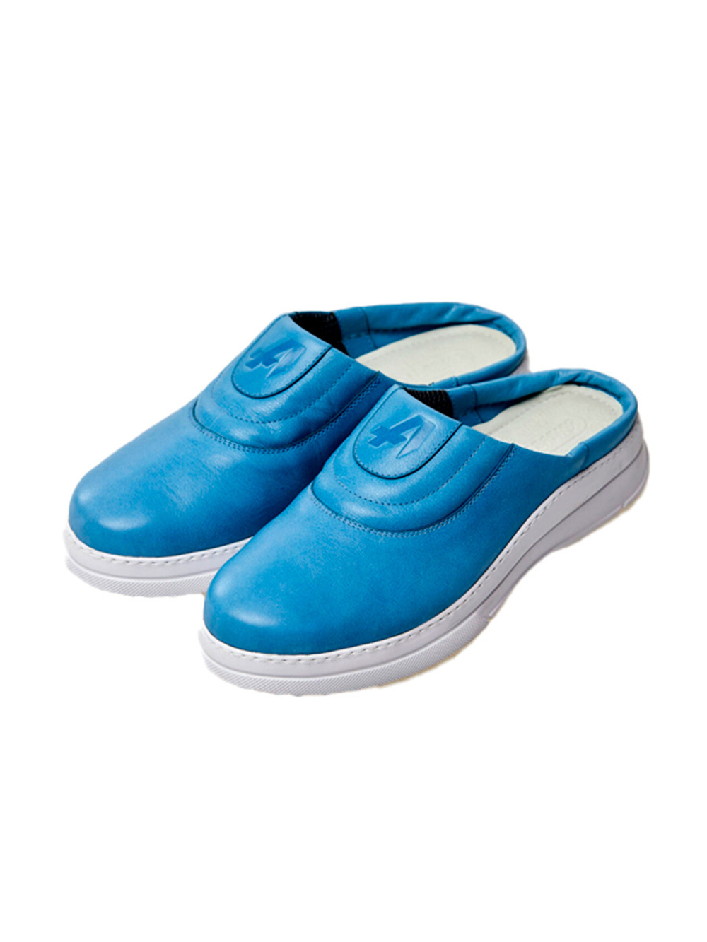 Сабо женские AMPAR GERA кожаные с анатомической стелькой, голубой, 41