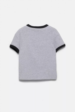 PULL&BEAR Футболка "Stranger Things ", серый меланж