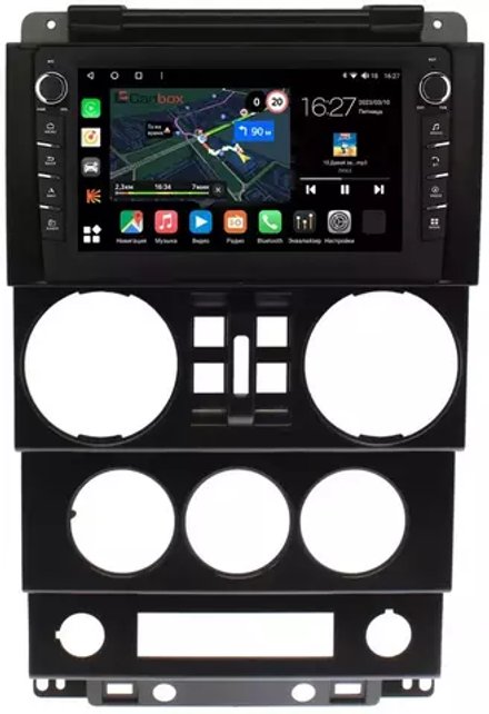 Магнитола для Jeep Wrangler 3 2006-2010 (4 двери) - Canbox 9-023 Android 10, ТОП процессор, CarPlay, 4G SIM-слот