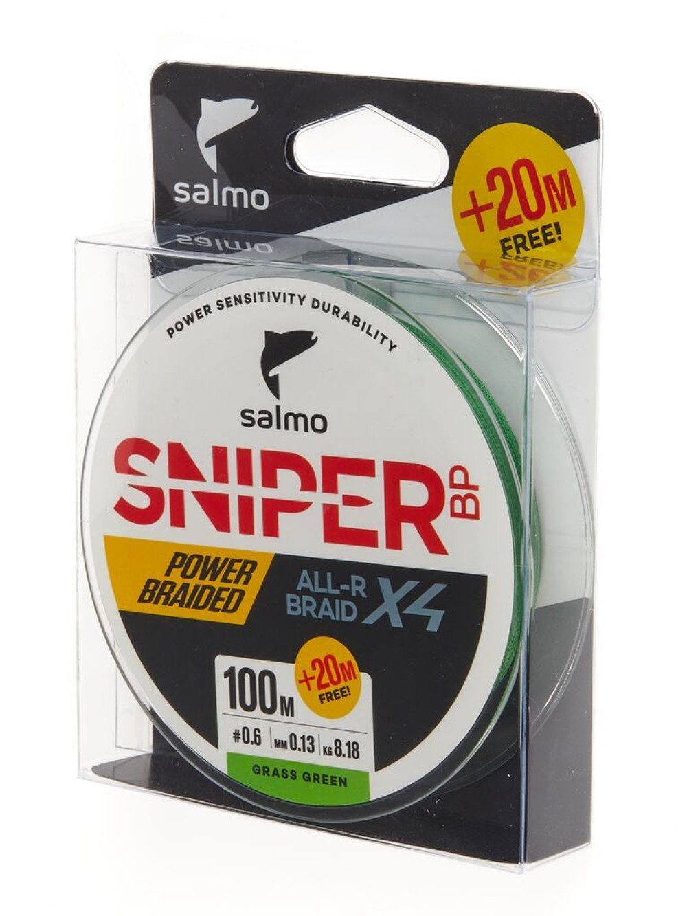 Шнур плетеный Salmo Sniper BP ALL R BRAID х4 Grass Green 120м, 0.13мм