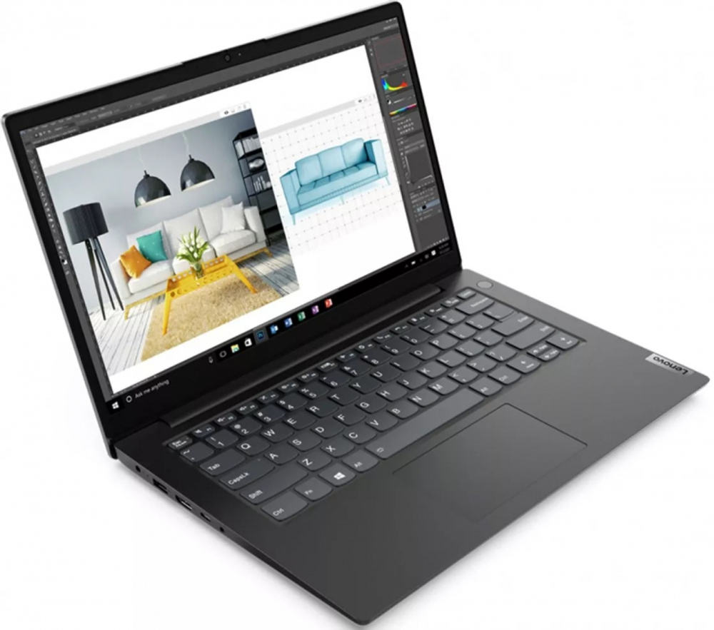 Ноутбук Lenovo V14 G2 ALC 82KC00B4RU AMD Ryzen 5 5500U, 2.1 GHz - 4.0 GHz, 8192 Mb, 14" Full HD 1920x1080, 256 Gb SSD, DVD нет, AMD Radeon Graphics, Windows 11 Professional, черный