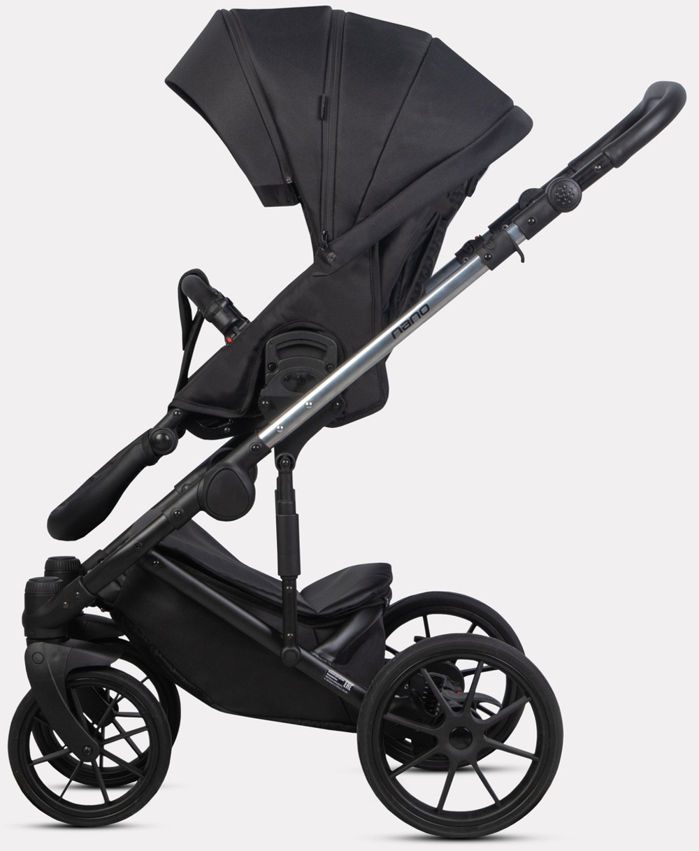Детская коляска Riko Nano Thermo 3 в 1 с автокреслом Rant Cruise Black 13 Black (черный)