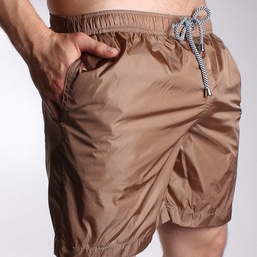 Мужские шорты пляжные коричневые  Prada Milano Classic Shorts