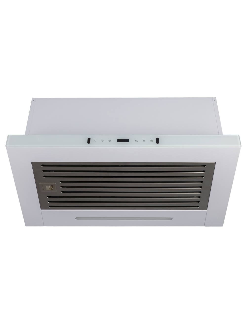 Вытяжка кухонная MACBI Perfa-60G-baf (WHITE) белый, D150мм, 1200м3/ч, полновстраиваемая, мотор 230Ватт, стекло 60см, сенсорное управление + управление жестами