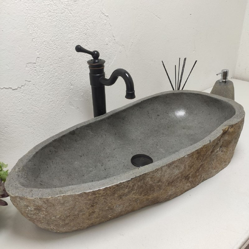 Раковина из речного камня RS-61909 (62*35*16)